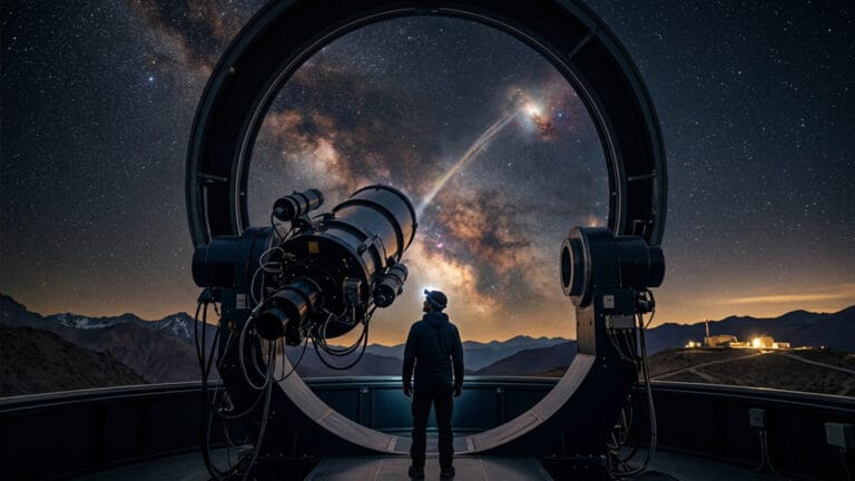 Imagen editorial ilustrativa: Portada editorial premium 16:9 para un artículo de Crónicas del Cosmos titulado "Crónicas del Cosmos".