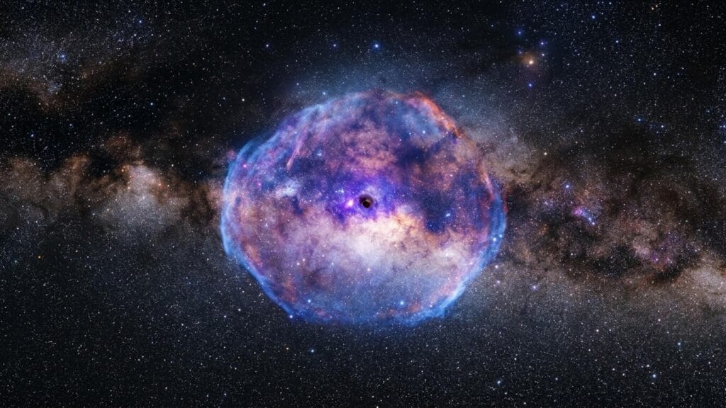 Una posible huella de supernova cerca del centro galáctico