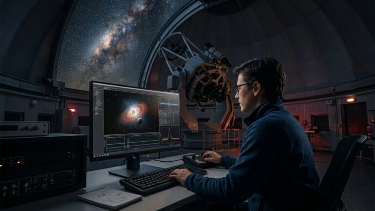 Imagen editorial ilustrativa: Imagen destacada editorial premium para Cronicas del Cosmos.