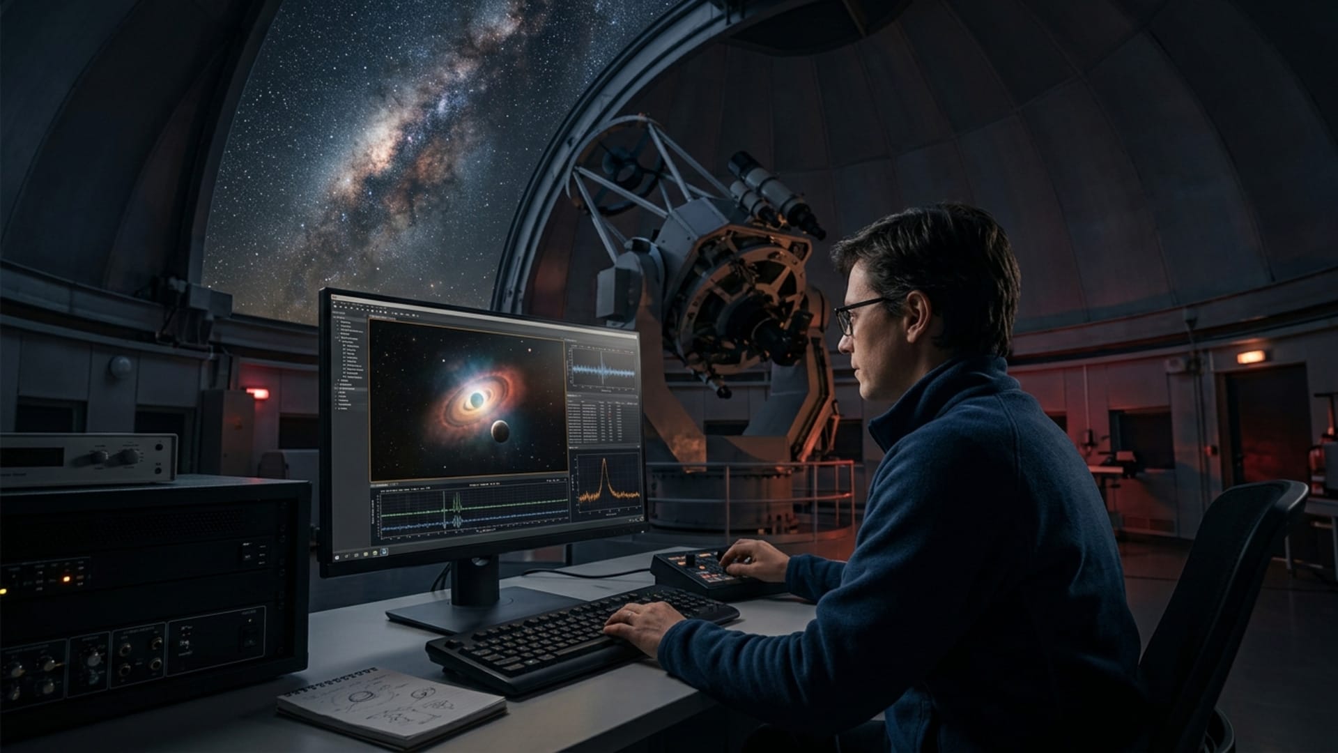 Imagen editorial ilustrativa: Imagen destacada editorial premium para Cronicas del Cosmos.
