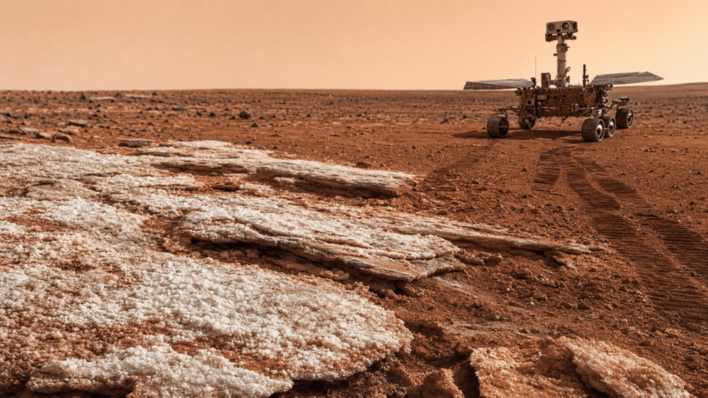Zhurong y las evaporitas de Marte: qué prueban los cristales de Utopia Planitia